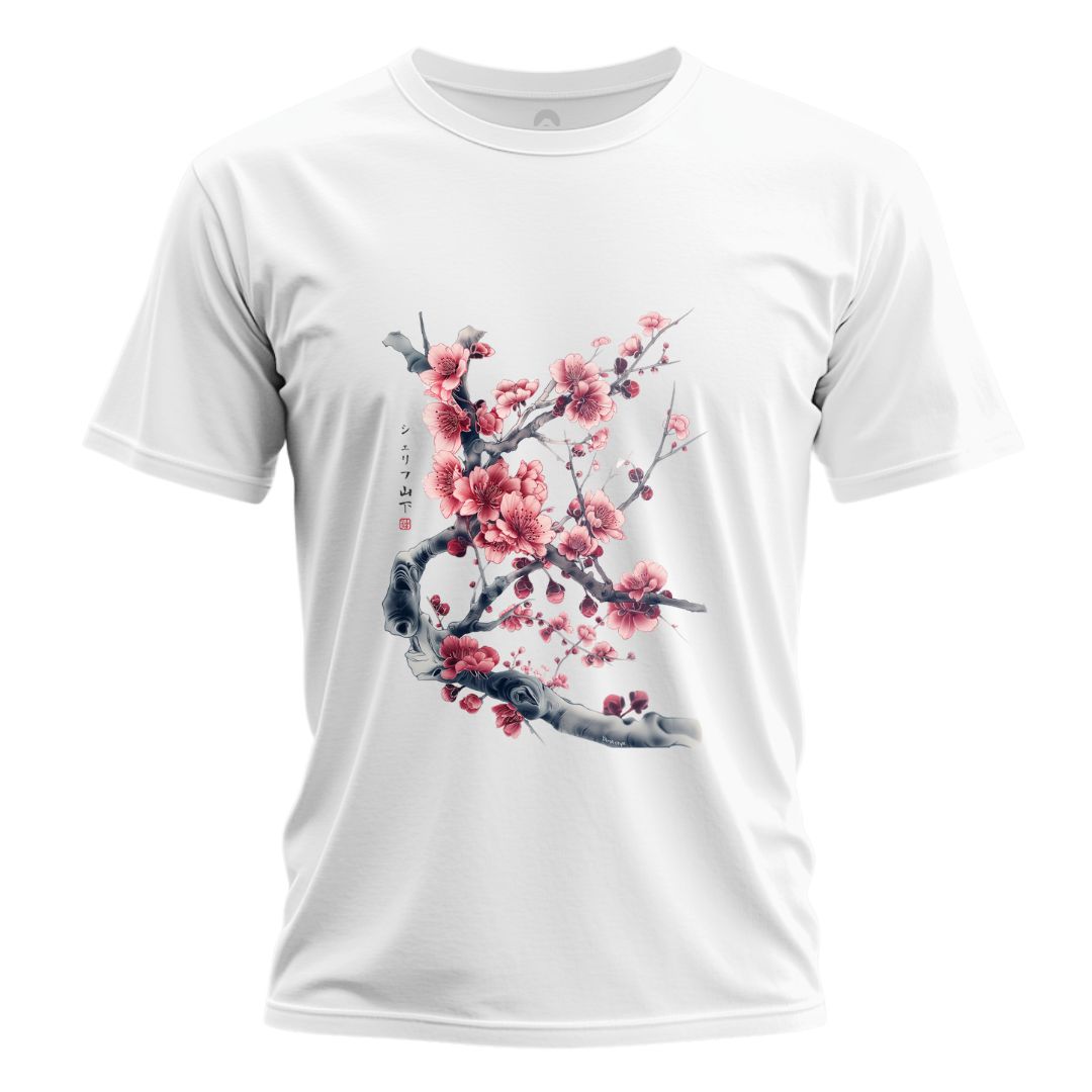 SAKURA – Visible Sign T-Shirt (Herren, Weiß) | YAMASHITA