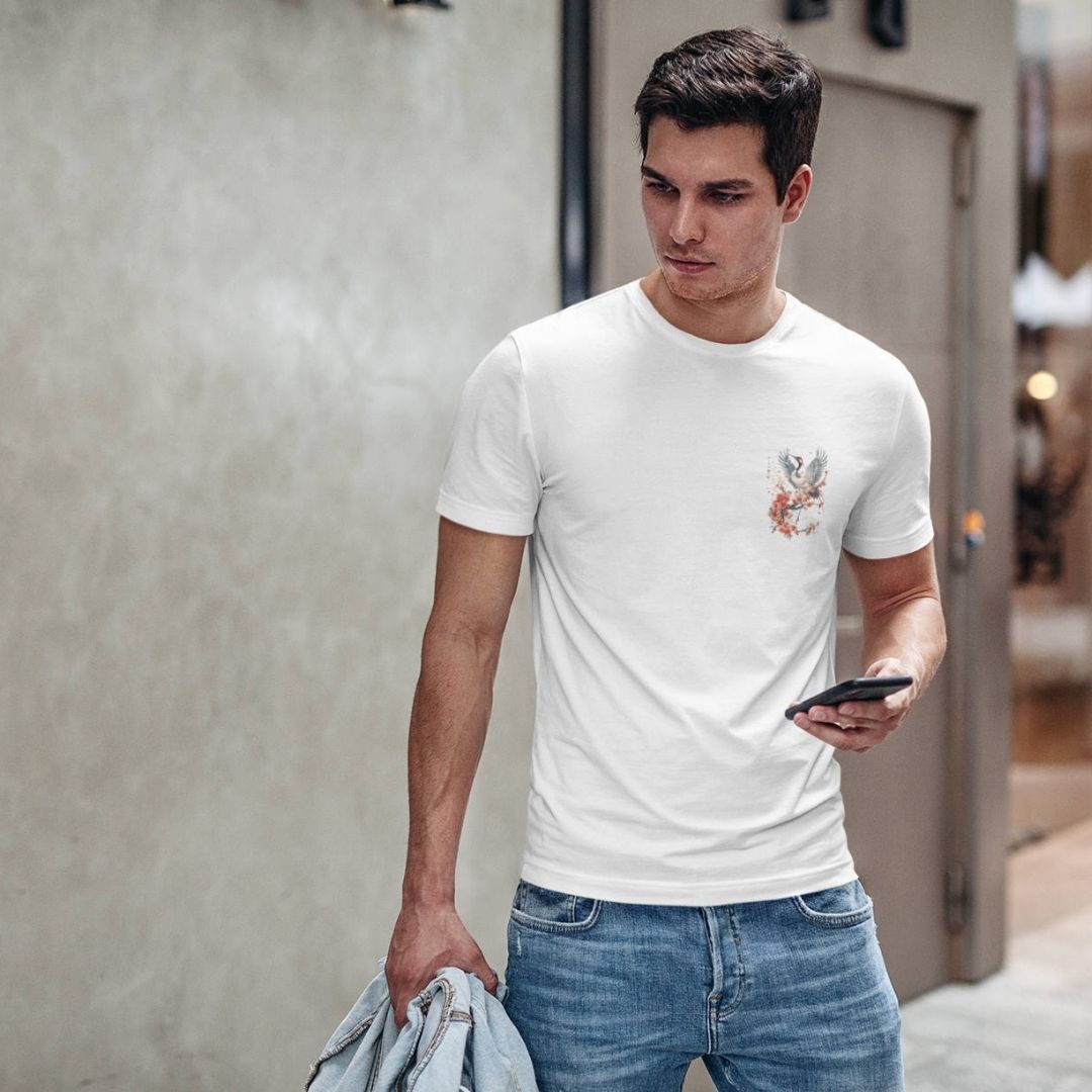 CRANE & FLOWER – Inner Sign Shirt (Herren) | YAMASHITA