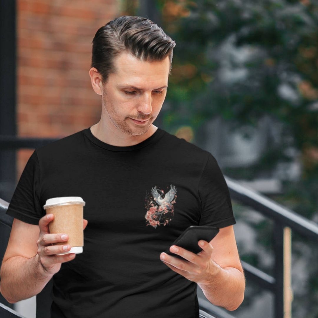 CRANE & FLOWER – Inner Sign Shirt (Herren) | YAMASHITA