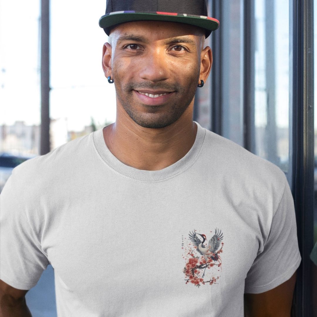 CRANE & FLOWER – Inner Sign Shirt (Herren) | YAMASHITA