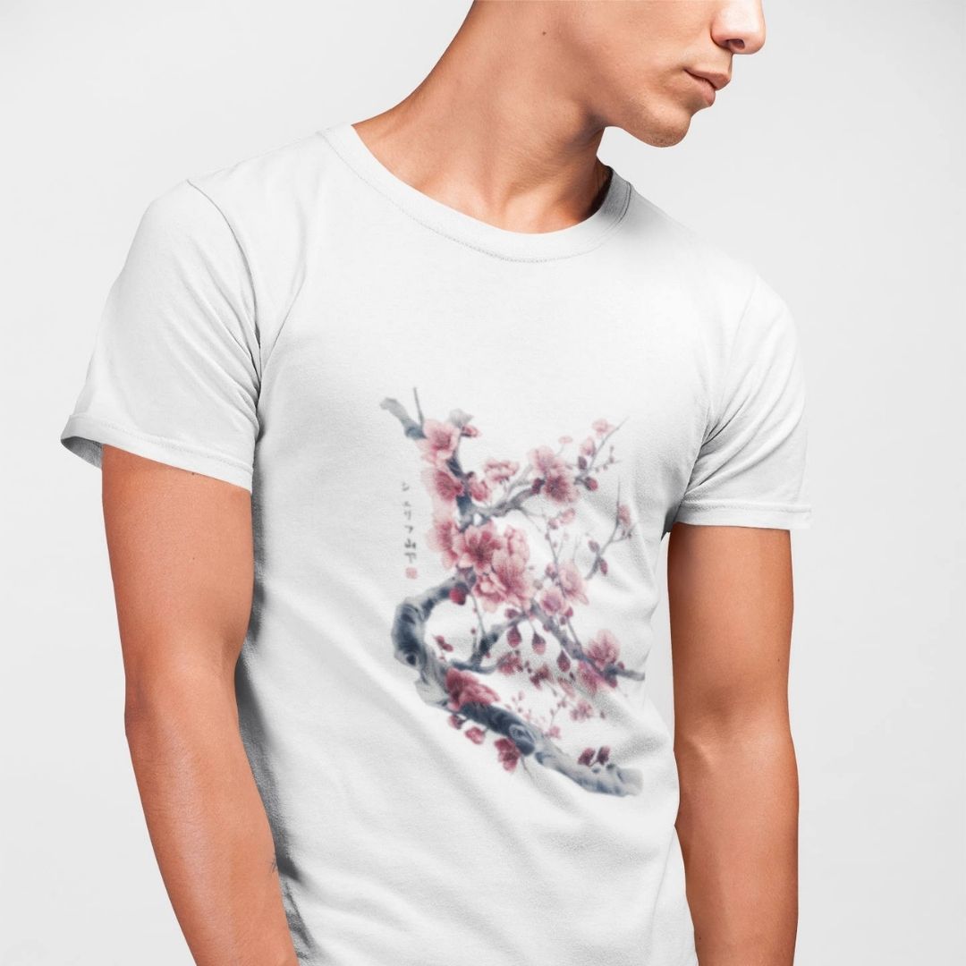 SAKURA – Visible Sign T-Shirt (Herren, Weiß) | YAMASHITA