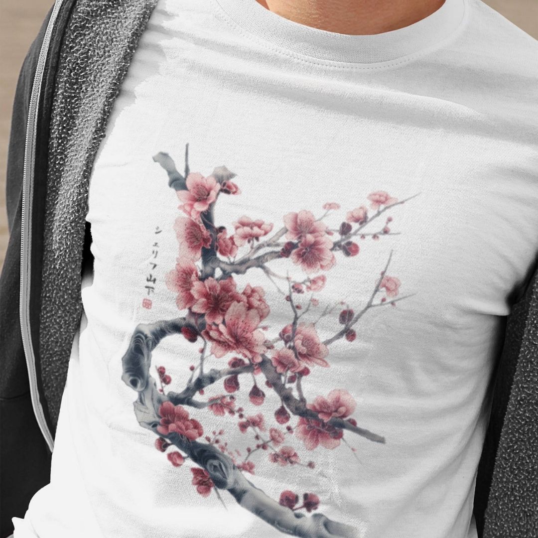 SAKURA – Visible Sign T-Shirt (Herren, Weiß) | YAMASHITA