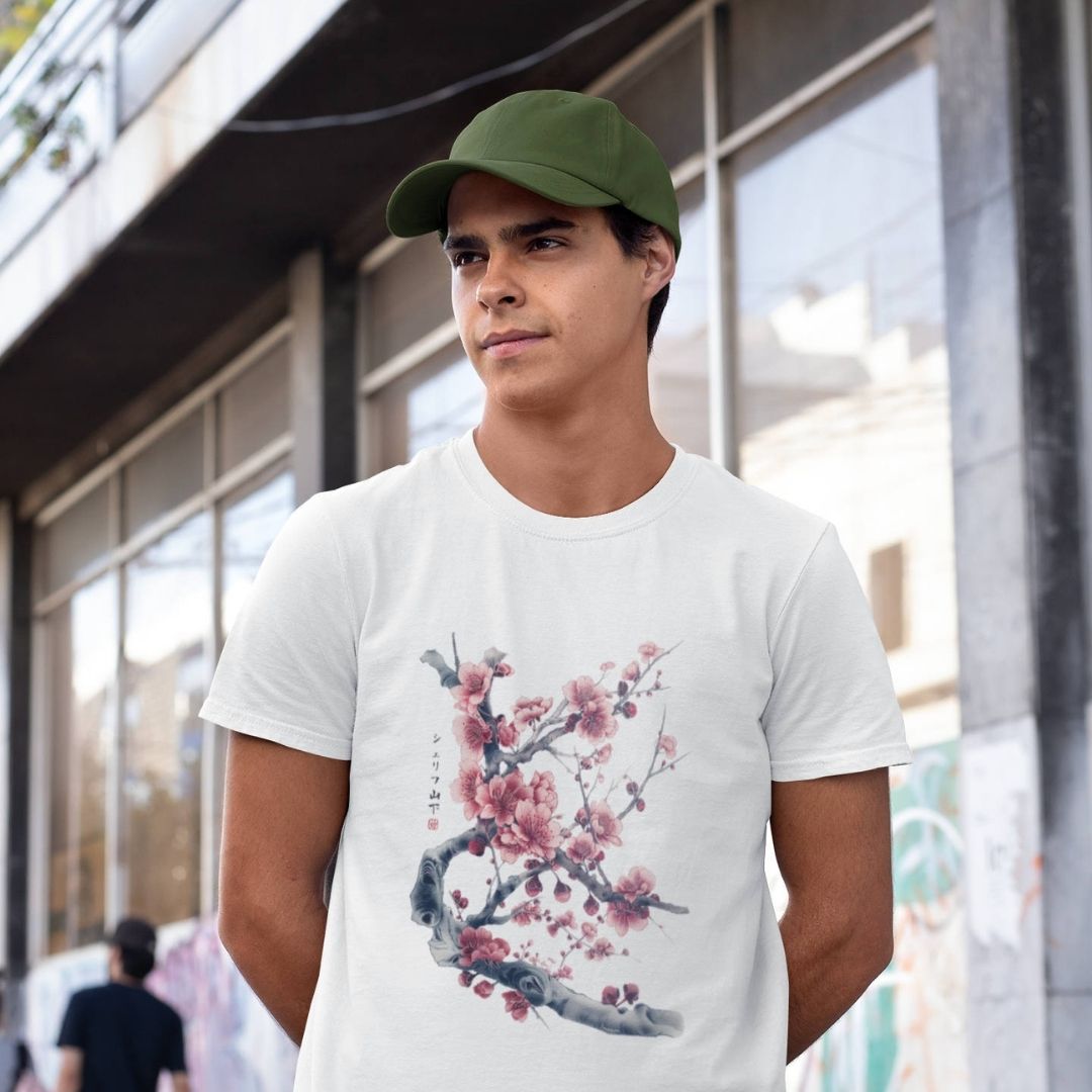 SAKURA – Visible Sign T-Shirt (Herren, Weiß) | YAMASHITA