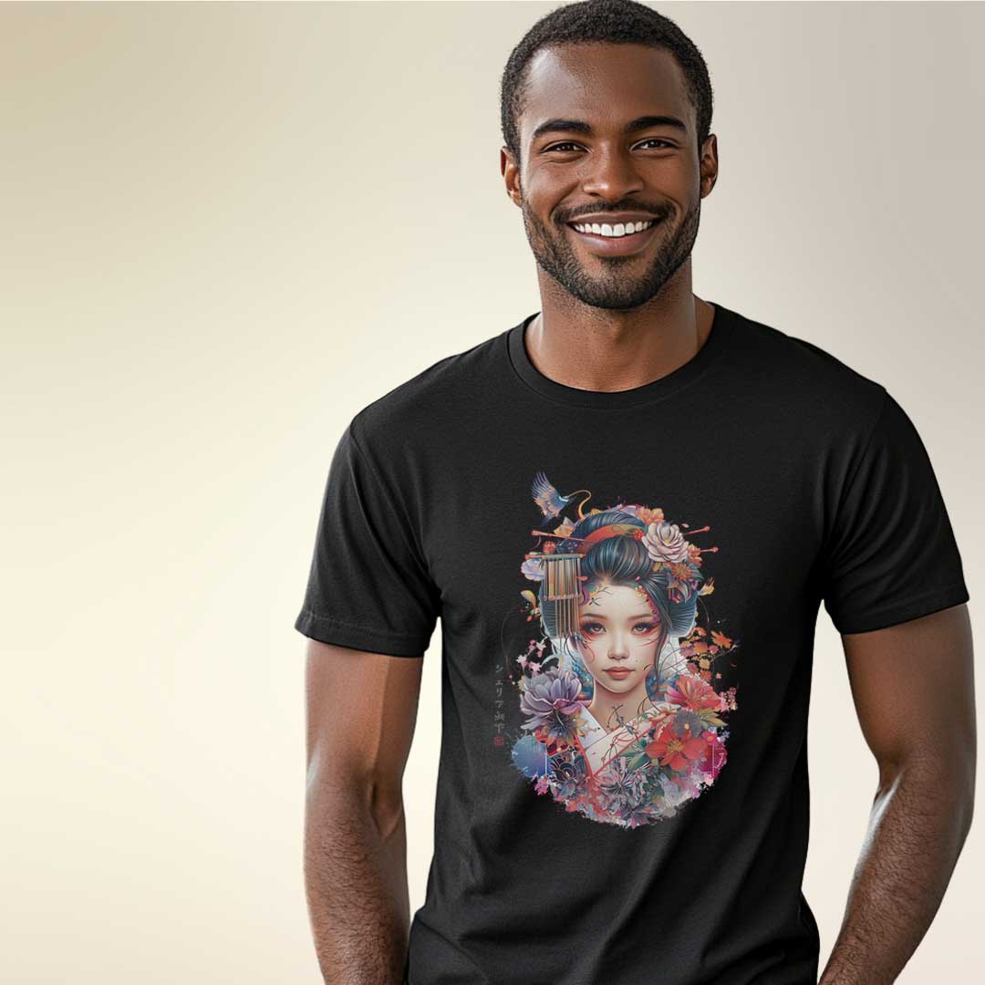 Japan Geisha Unisex T-Shirt im Tattoo-Style von YAMASHITA