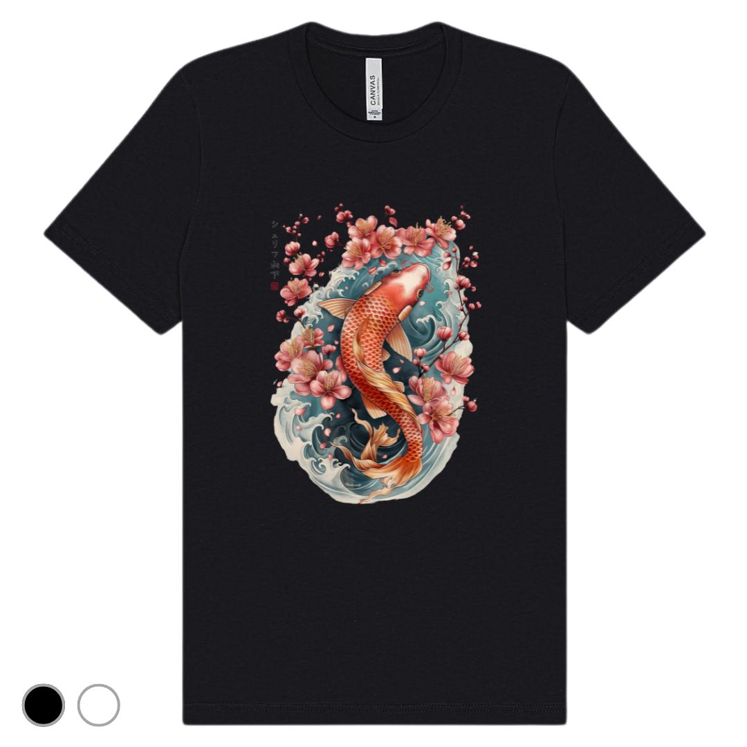 Japan Koi Unisex T-Shirt im Tattoo-Style von YAMASHITA
