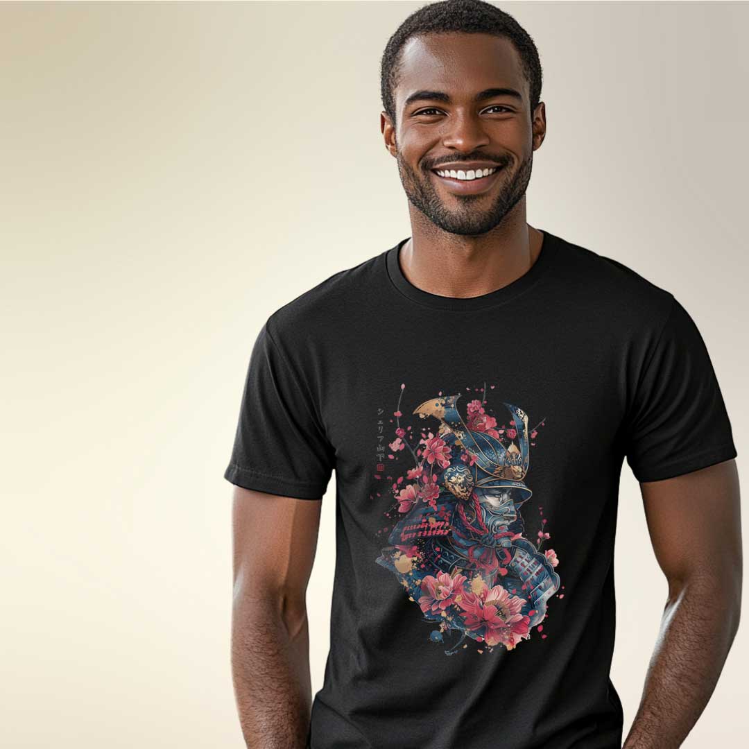 Japan Samurai Unisex T-Shirt im Tattoo-Style von YAMASHITA