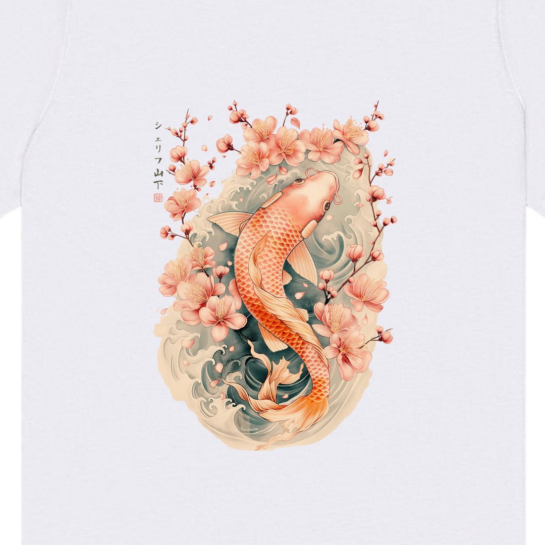 Japan Koi Unisex T-Shirt im Vintage-Style von YAMASHITA