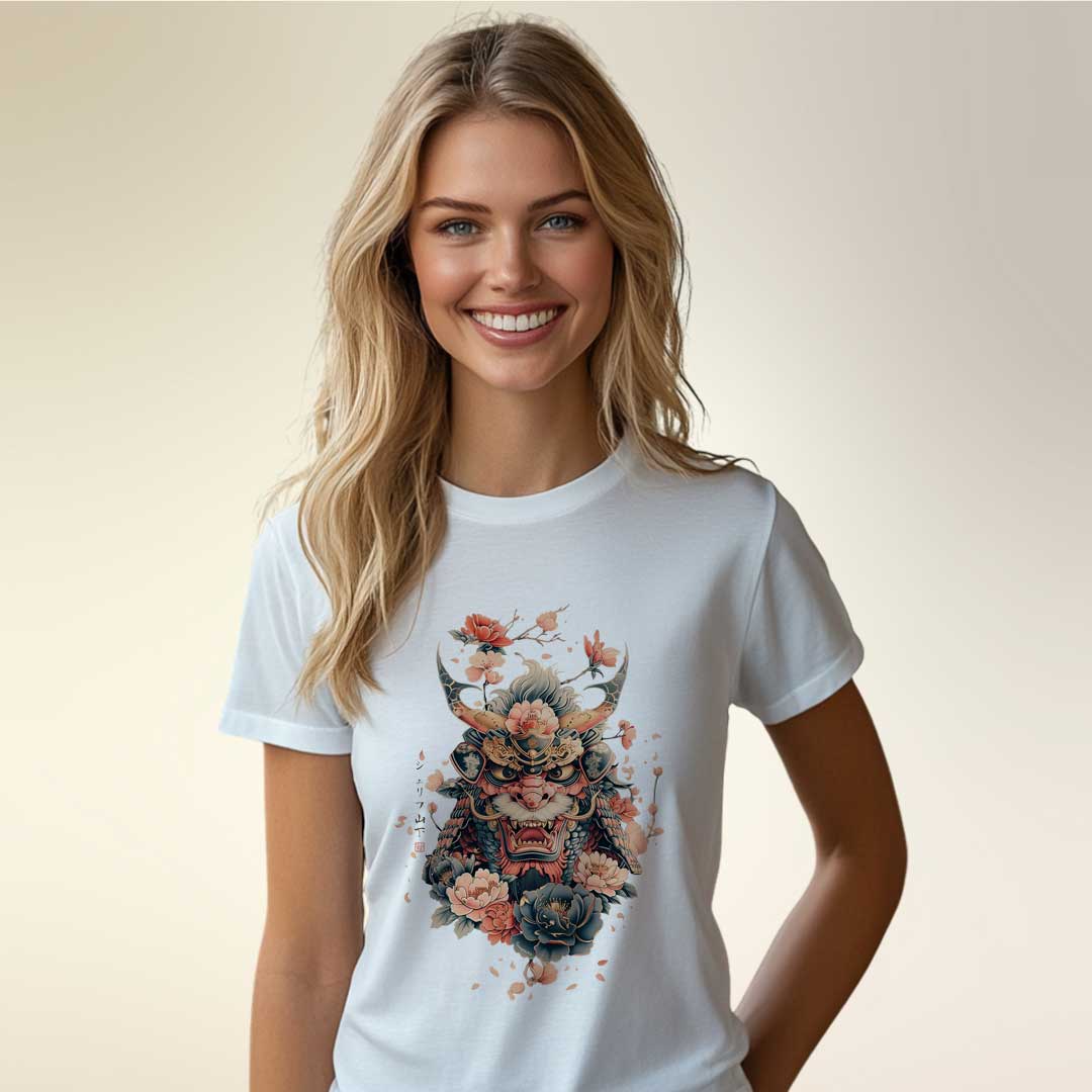 Japan Oni Damen T-Shirt im Vintage-Style von YAMASHITA
