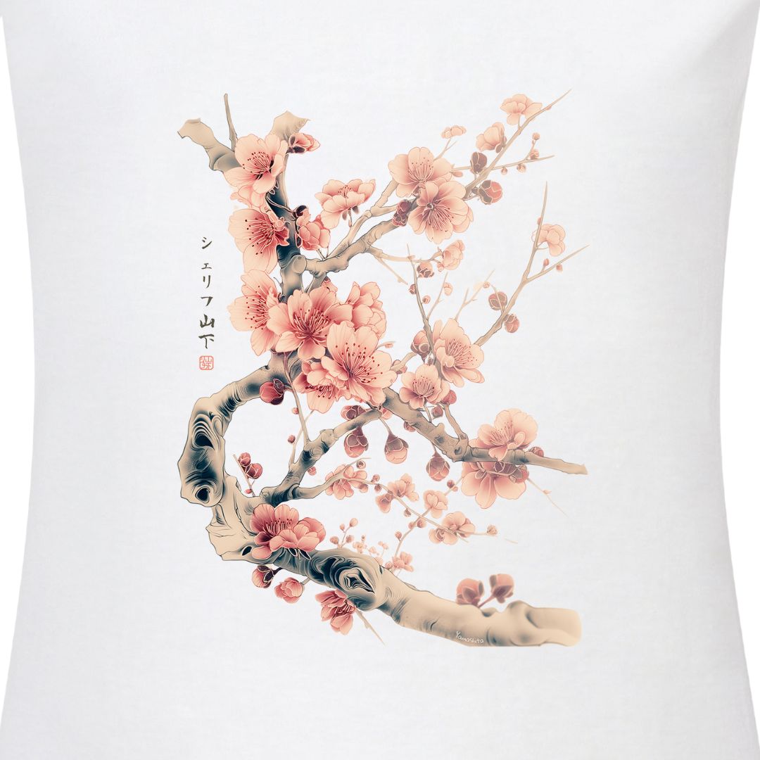 Japan Sakura Cherry Blossom Damen T-Shirt im Vintage-Style von YAMASHITA