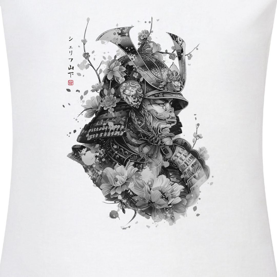 Japan Samurai Damen T-Shirt im Sumi-e-Stil von YAMASHITA