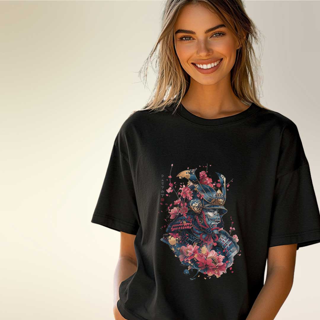 Japan Samurai Unisex Oversized T-Shirt im Tattoo-Style von YAMASHITA