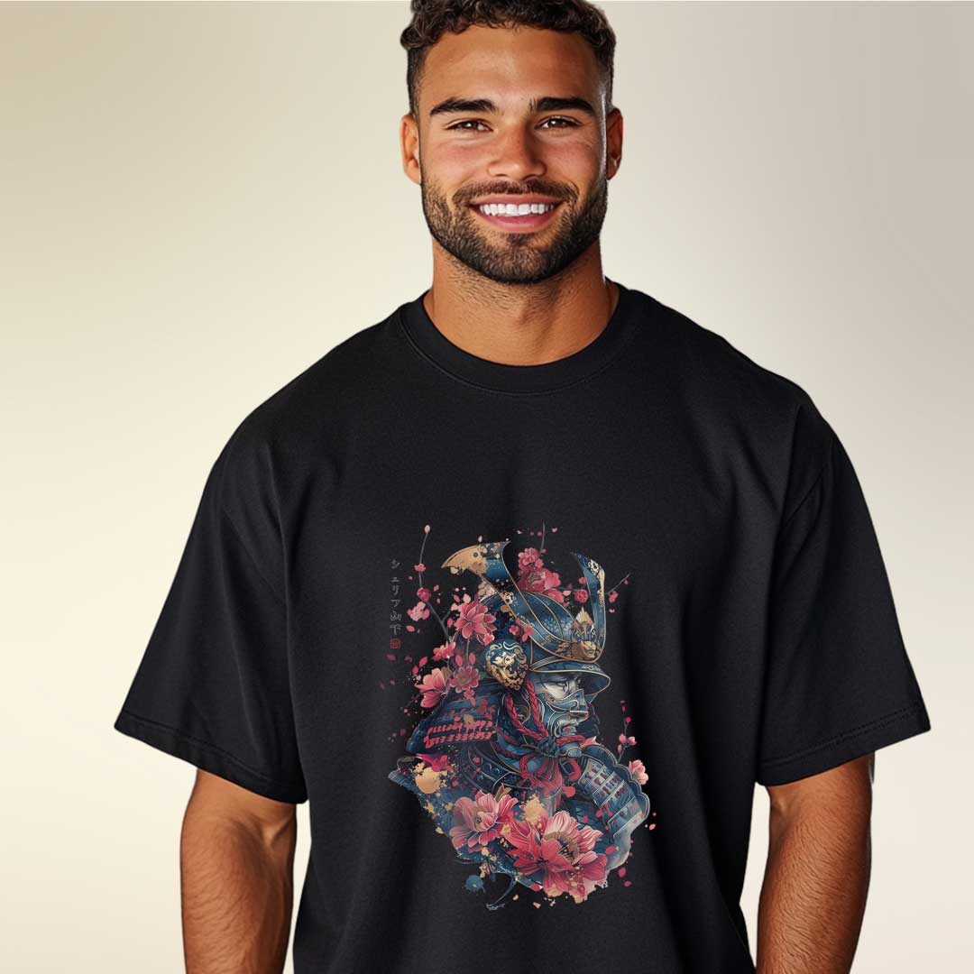 Japan Samurai Unisex Oversized T-Shirt im Tattoo-Style von YAMASHITA