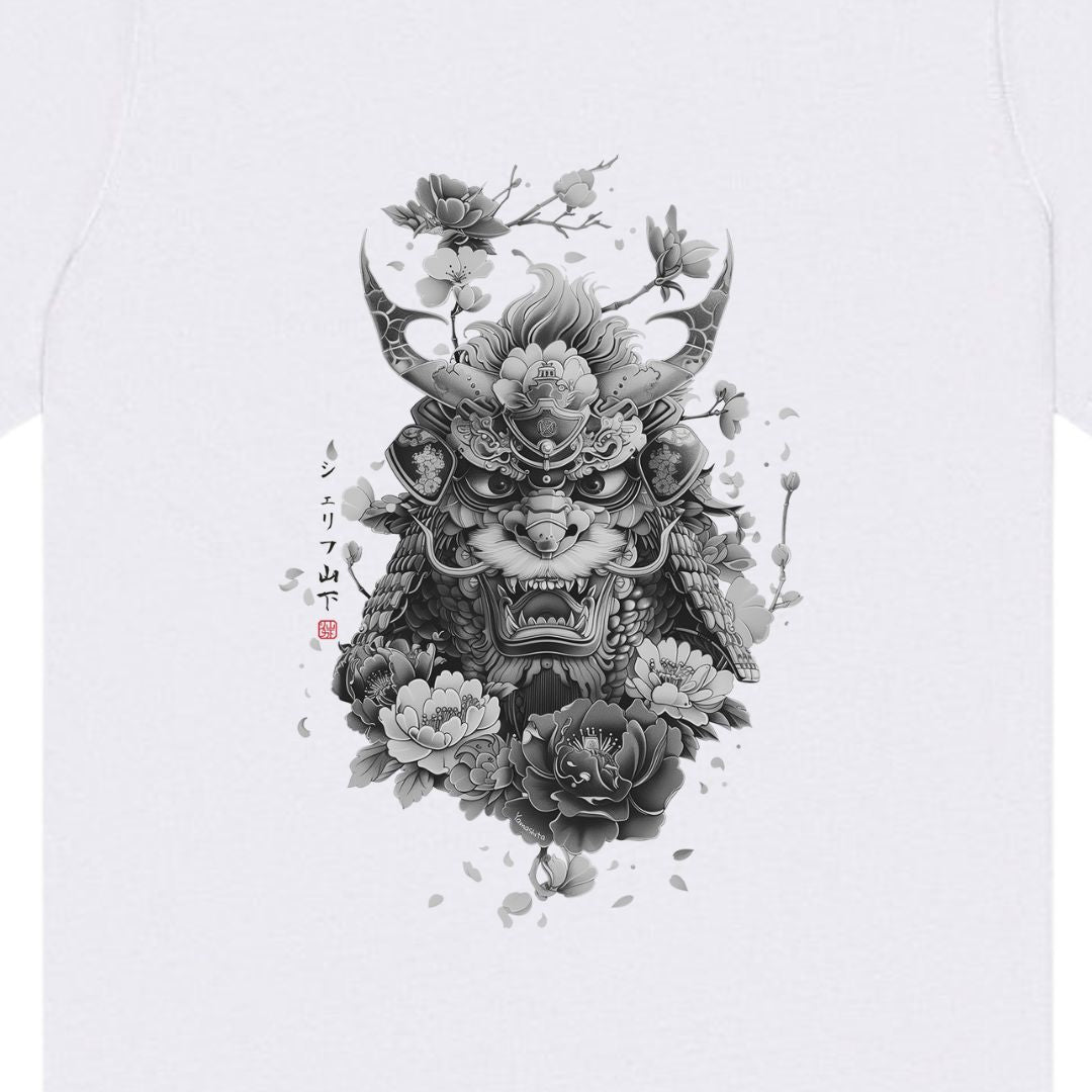 Japan Oni Unisex Oversized T-Shirt im Sumi-e-Stil von YAMASHITA