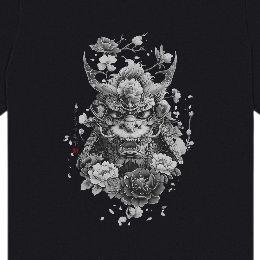 Japan Oni Unisex Oversized T-Shirt im Sumi-e-Stil von YAMASHITA
