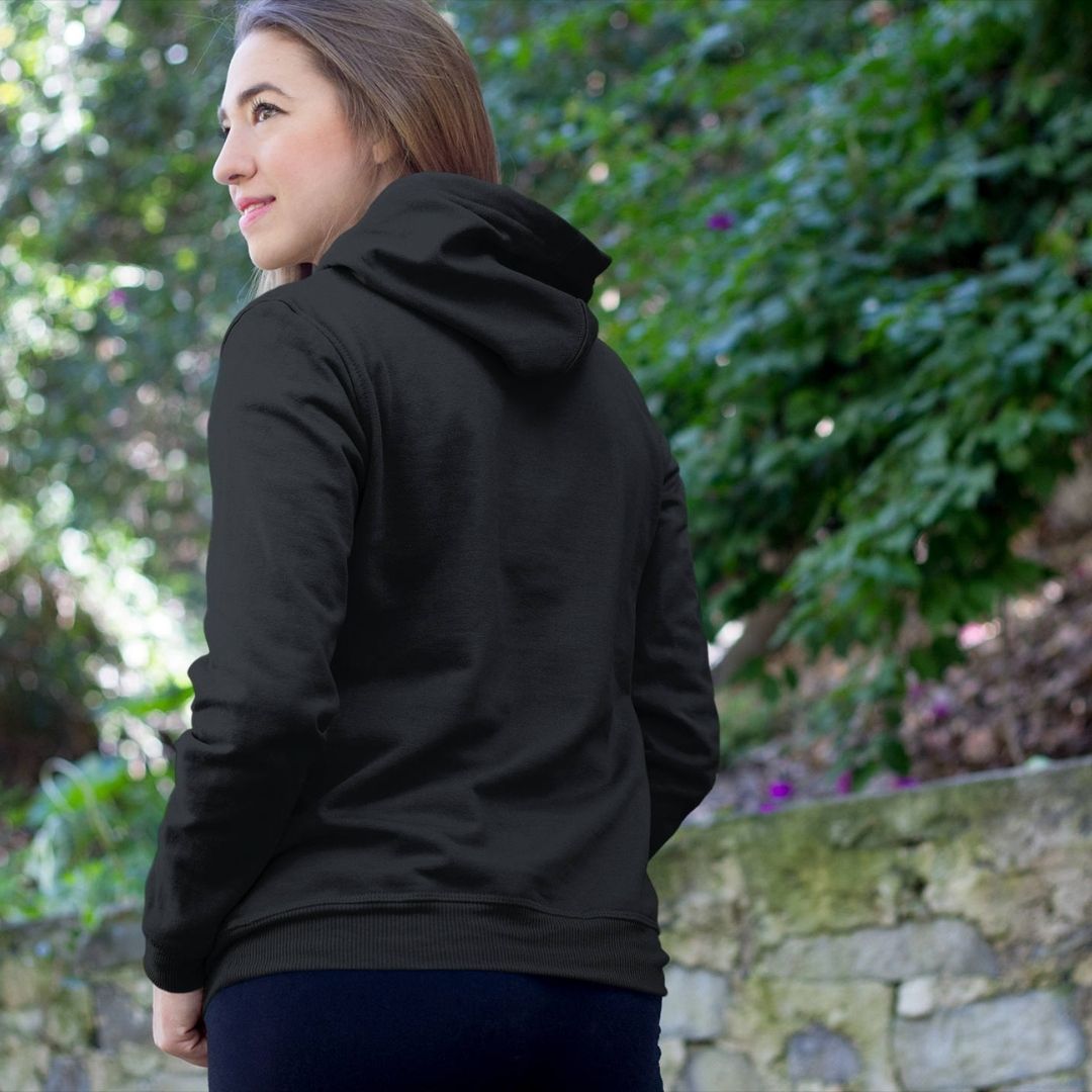 CRANE & FLOWER – Visible Sign Hoodie (Unisex, Schwarz, Frontprint) | YAMASHITA