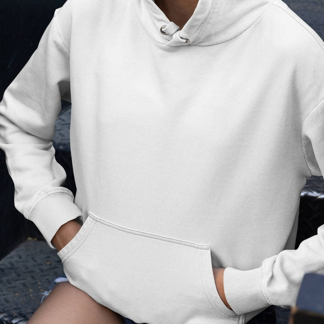 CRANE & FLOWER – Visible Sign Hoodie (Unisex, Off-White, Backprint) | YAMASHITA