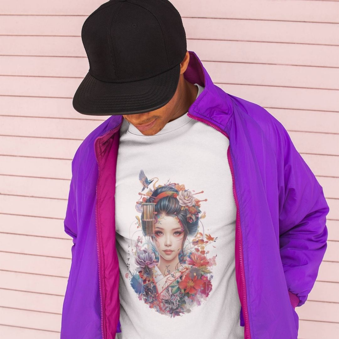 GEISHA – Visible Sign T-Shirt (Herren, Weiß) | YAMASHITA