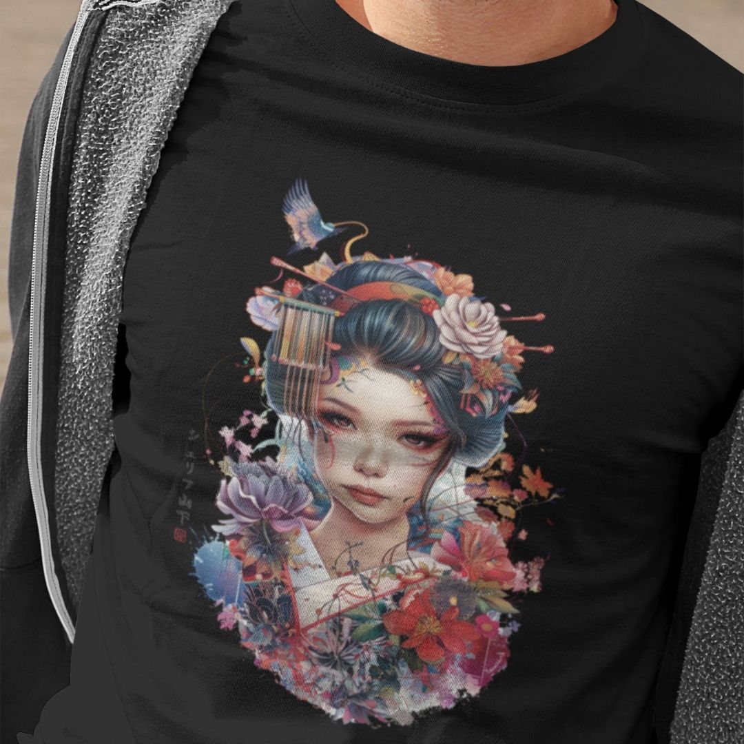 GEISHA – Visible Sign T-Shirt (Herren, Schwarz) | YAMASHITA