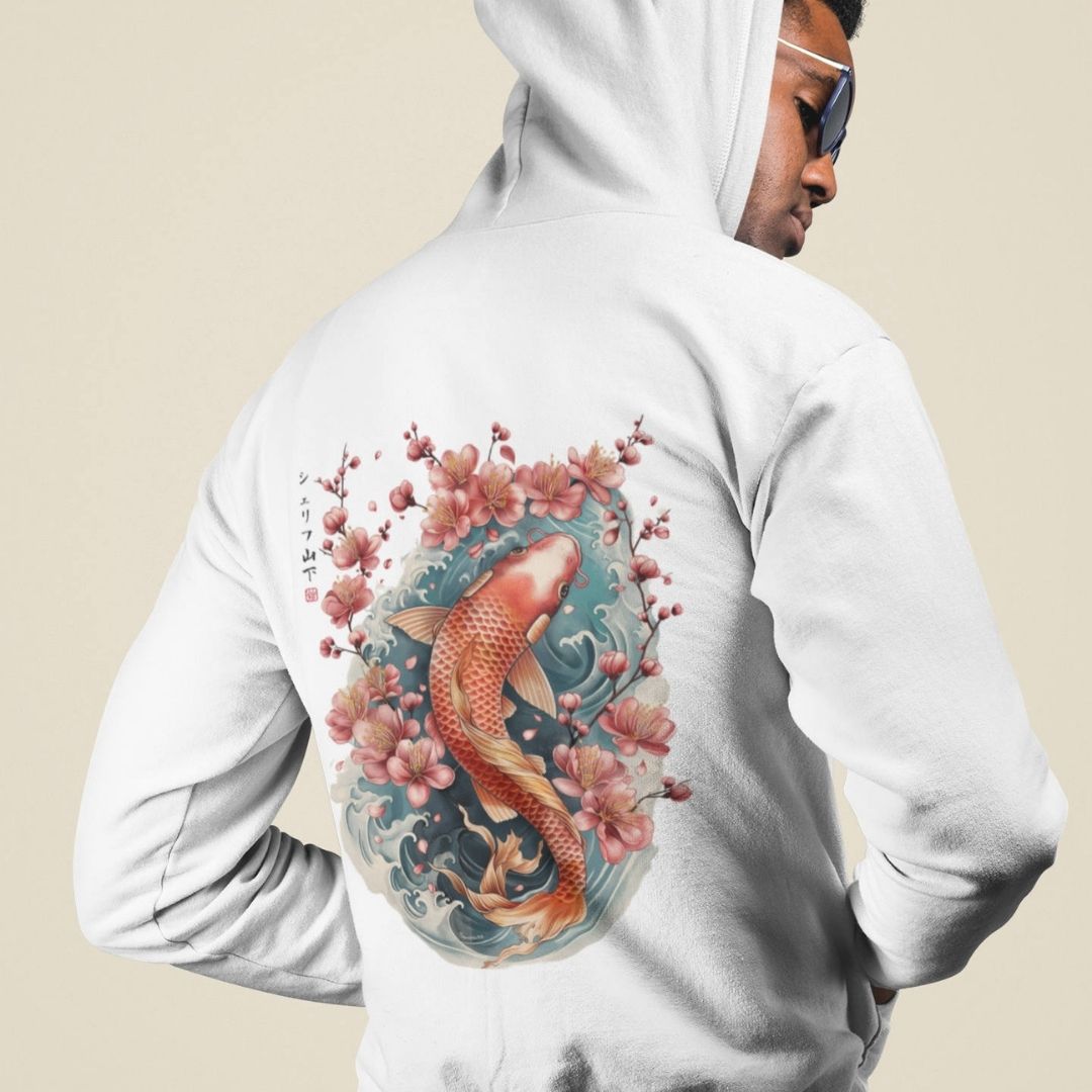 KOI – Visible Sign Hoodie (Unisex, Off-White, Backprint) | YAMASHITA