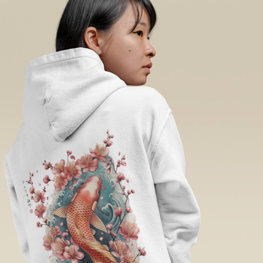 KOI – Visible Sign Hoodie (Unisex, Off-White, Backprint) | YAMASHITA