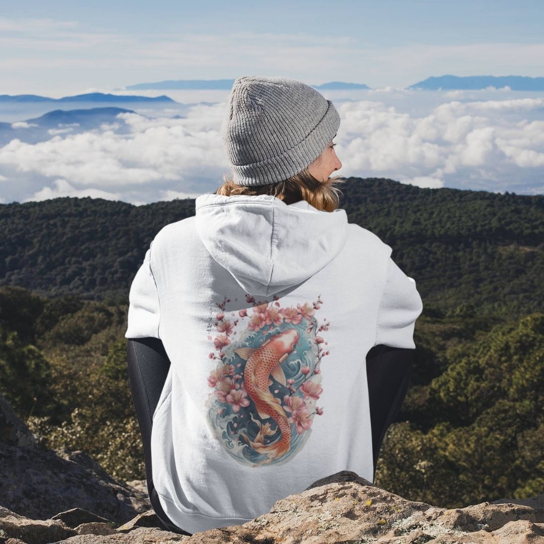 KOI – Visible Sign Hoodie (Unisex, Off-White, Backprint) | YAMASHITA
