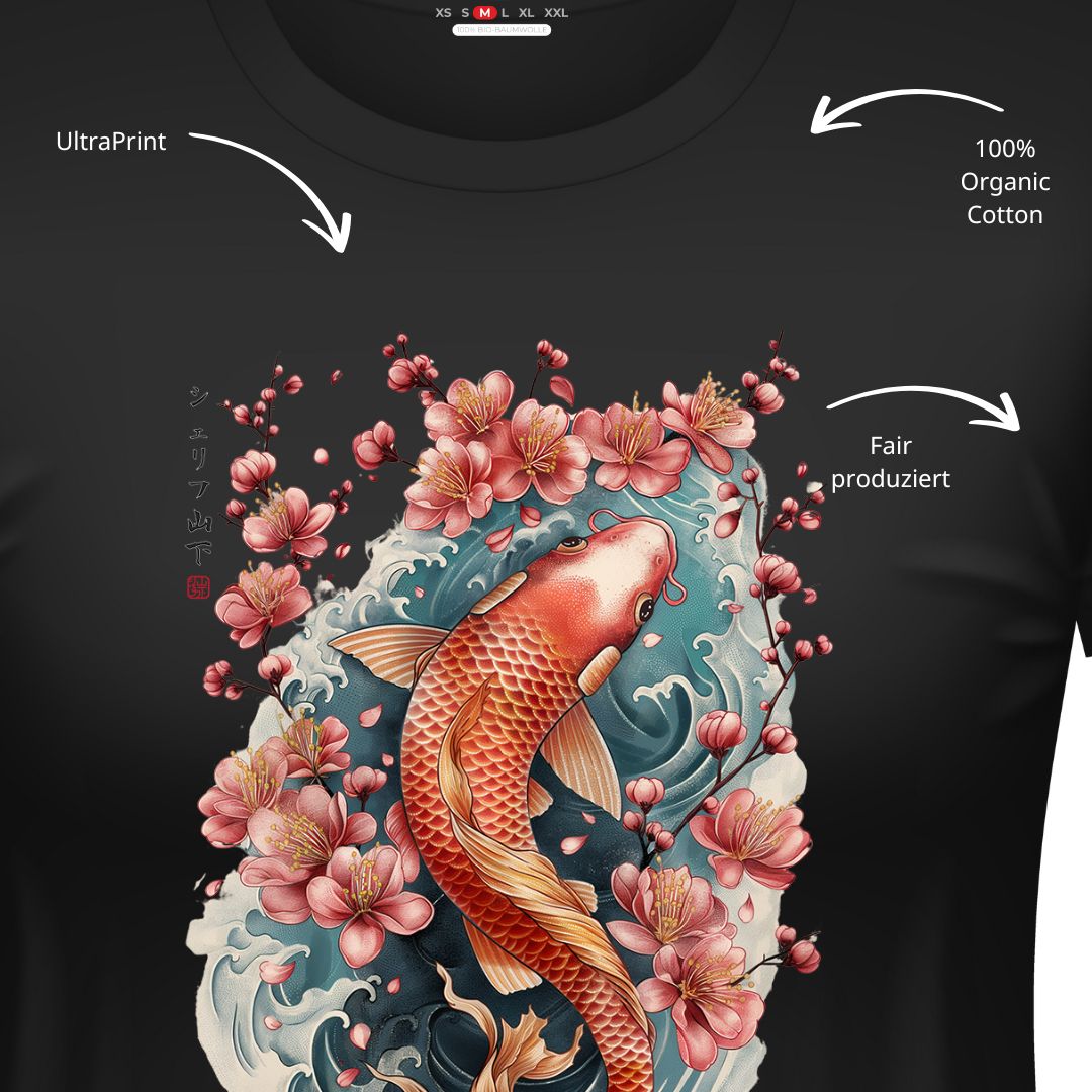 KOI – Visible Sign T-Shirt (Damen, Schwarz) | YAMASHITA
