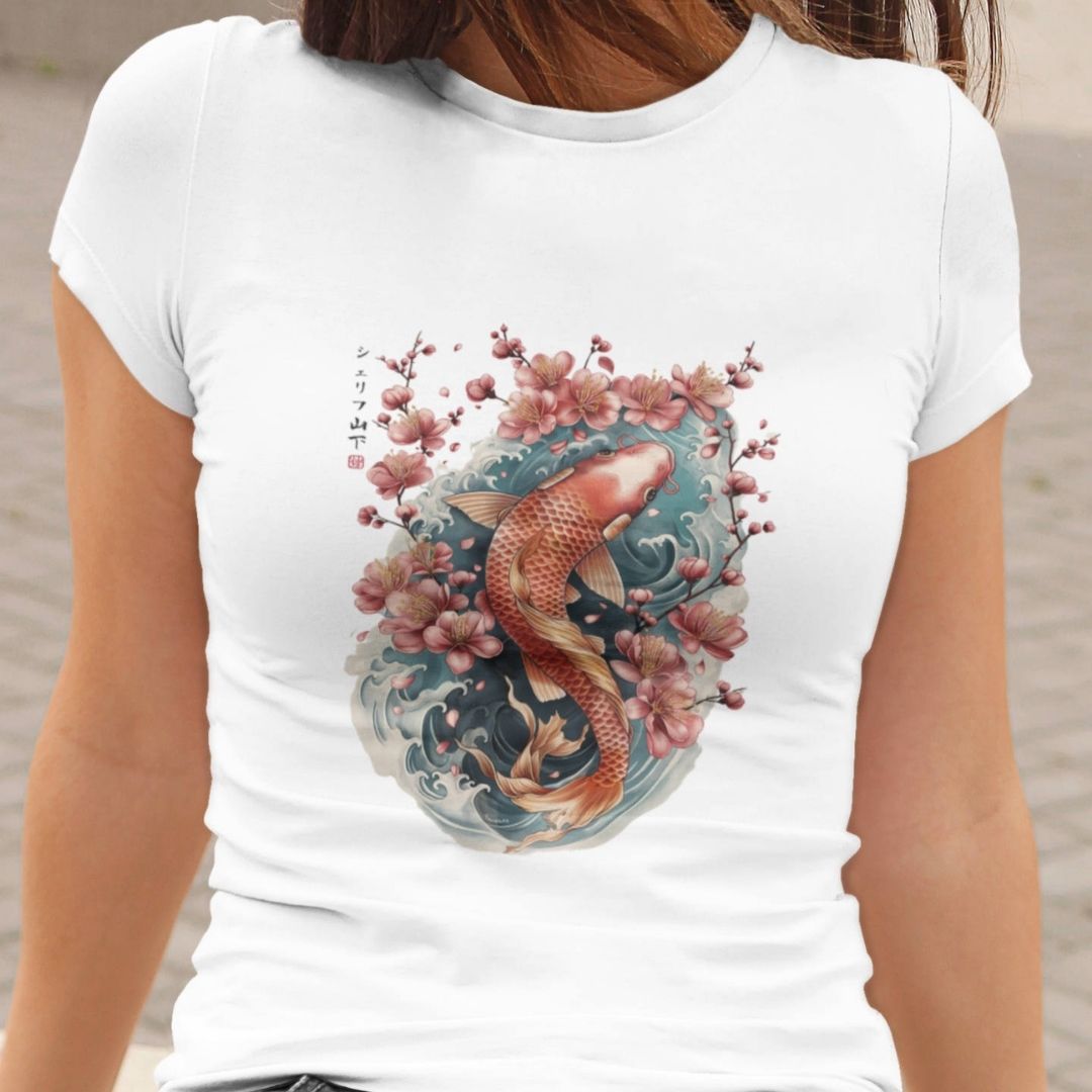 KOI – Visible Sign T-Shirt (Damen, Weiß) | YAMASHITA
