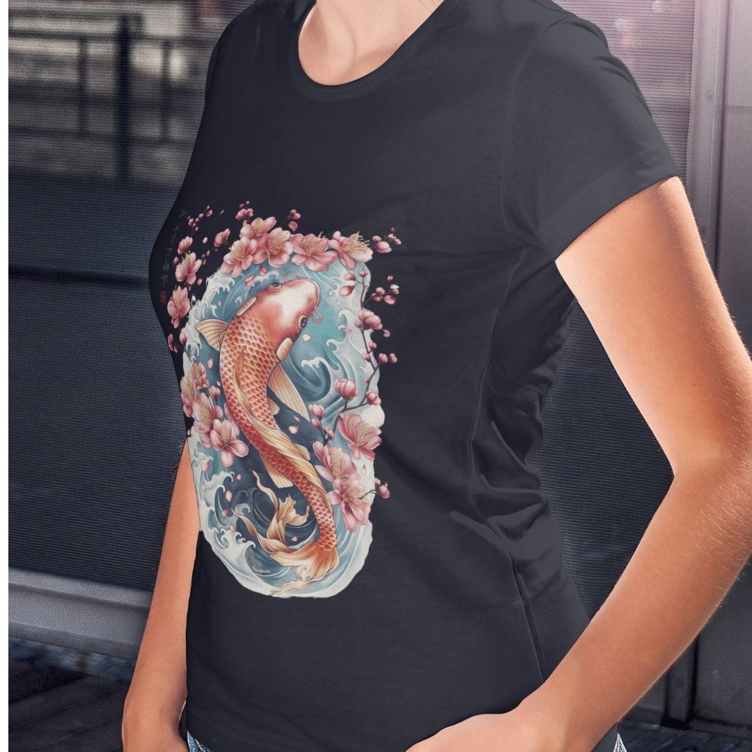 KOI – Visible Sign T-Shirt (Damen, Schwarz) | YAMASHITA