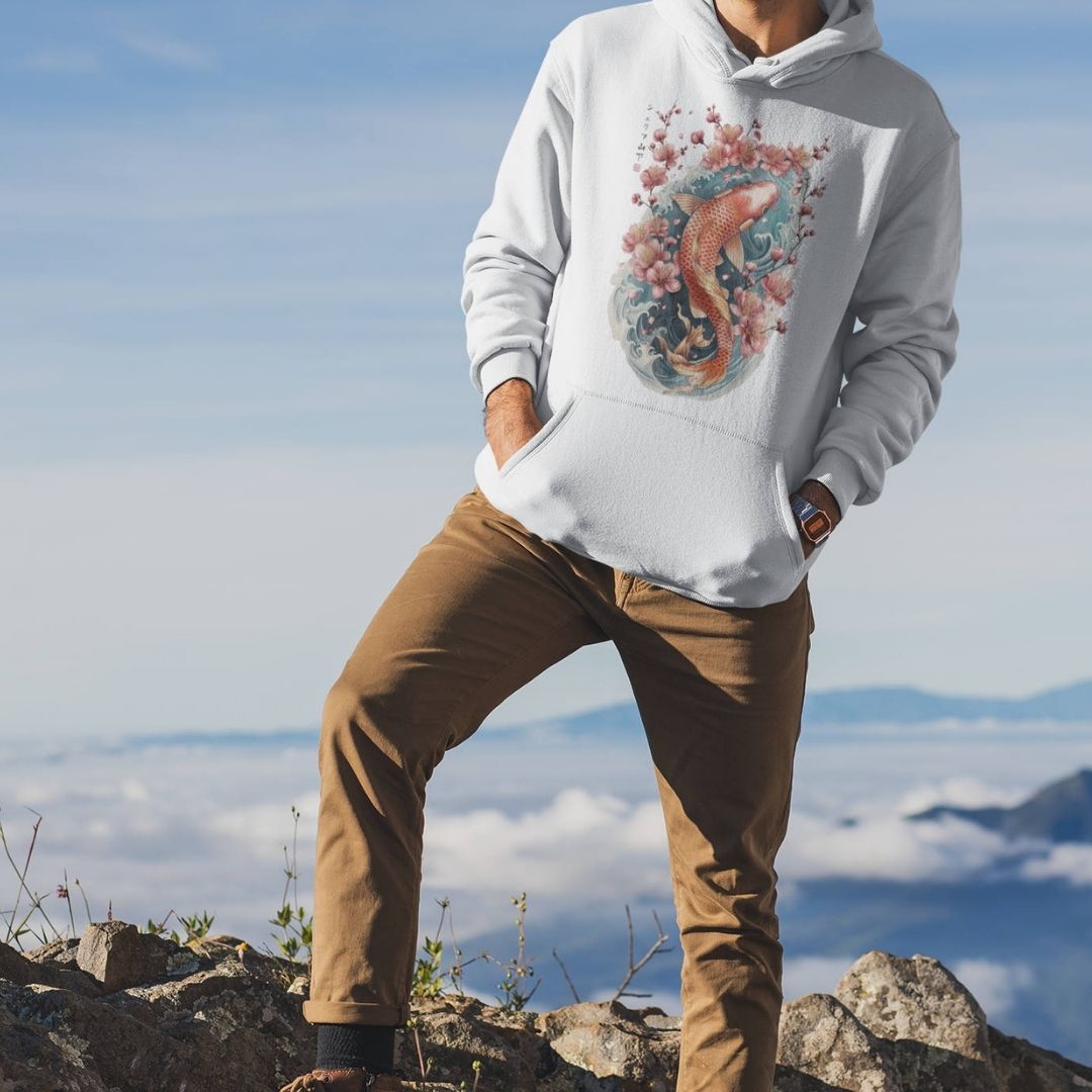 KOI - Visible Sign Hoodie (Unisex, Off-White, Frontprint) | YAMASHITA