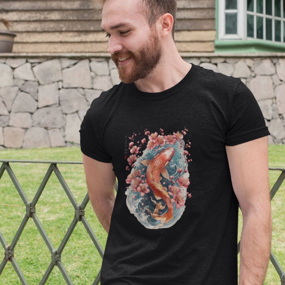 KOI – Visible Sign T-Shirt (Herren, Schwarz) | YAMASHITA