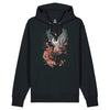 CRANE & FLOWER – Visible Sign Hoodie (Unisex, Schwarz, Frontprint) | YAMASHITA