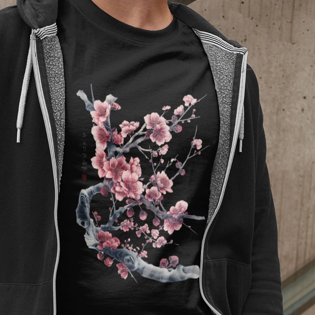 SAKURA – Visible Sign T-Shirt (Herren, Schwarz) | YAMASHITA