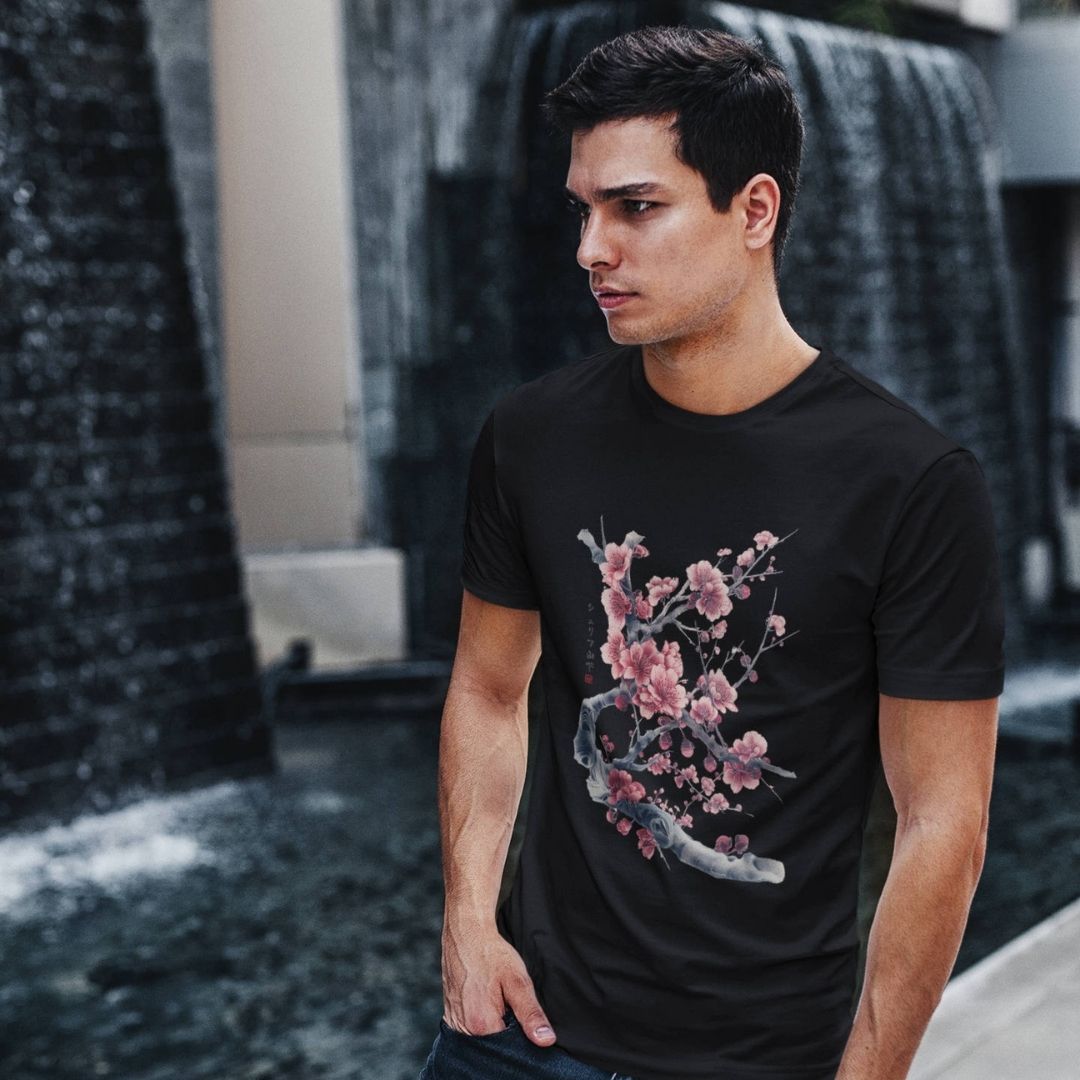 SAKURA – Visible Sign T-Shirt (Herren, Schwarz) | YAMASHITA