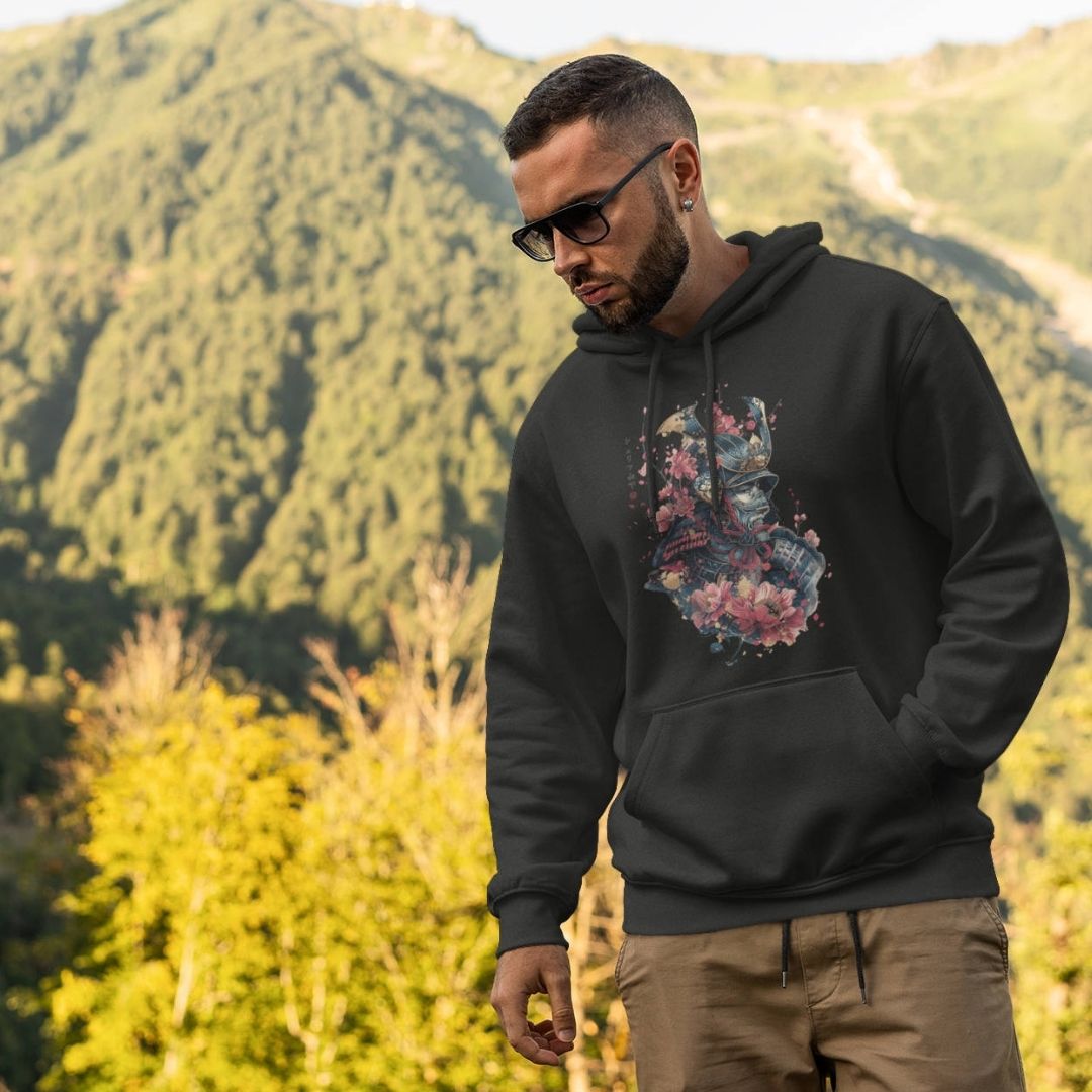 SAMURAI – Visible Sign Hoodie (Unisex, Schwarz, Frontprint) | YAMASHITA