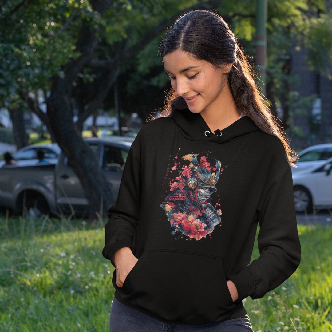 SAMURAI – Visible Sign Hoodie (Unisex, Schwarz, Frontprint) | YAMASHITA