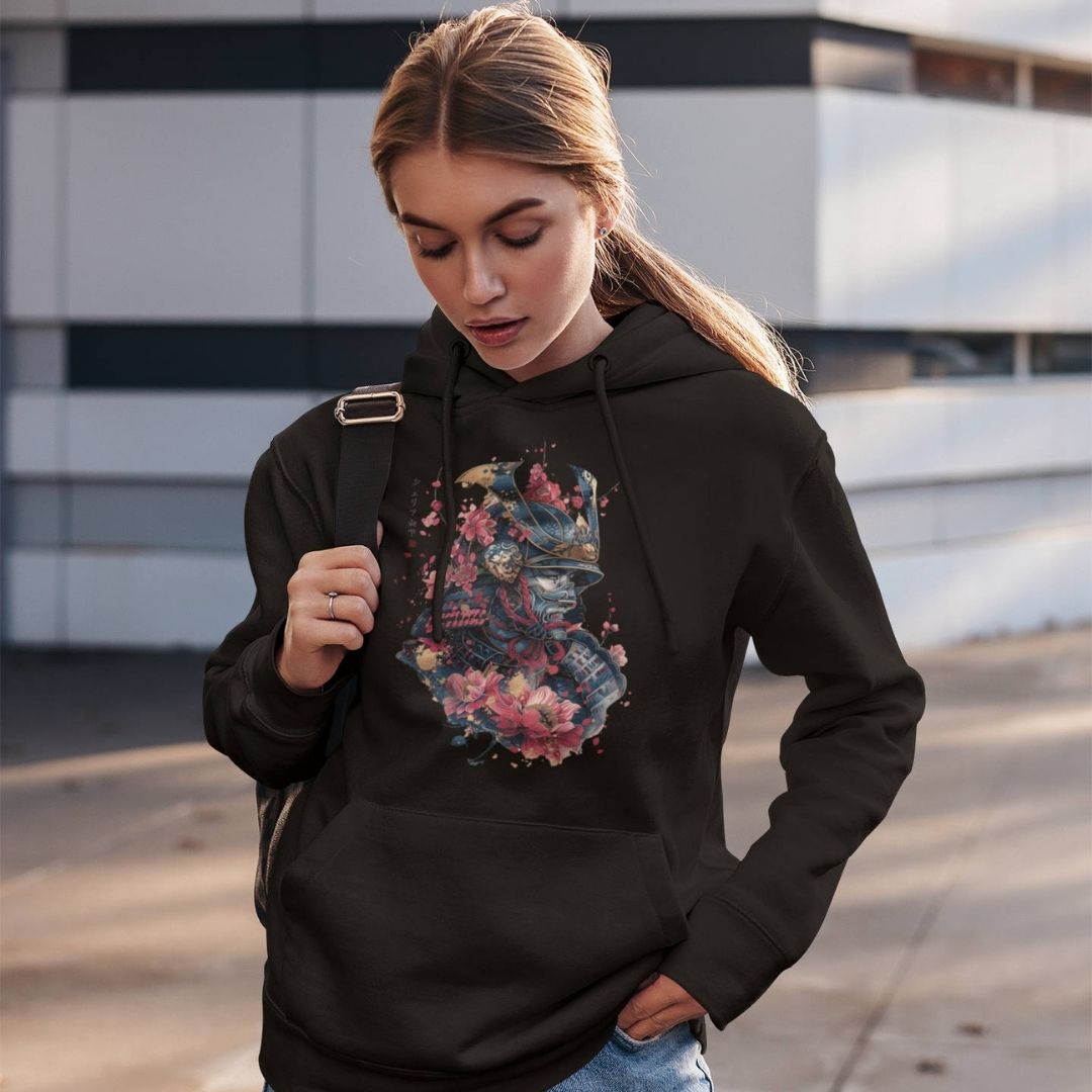 SAMURAI – Visible Sign Hoodie (Unisex, Schwarz, Frontprint) | YAMASHITA