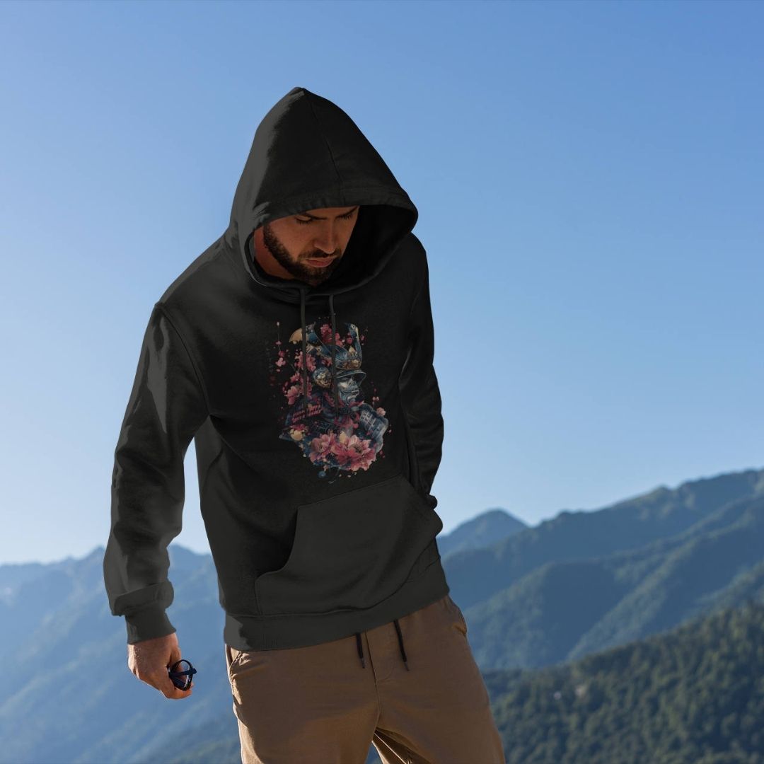 SAMURAI – Visible Sign Hoodie (Unisex, Schwarz, Frontprint) | YAMASHITA