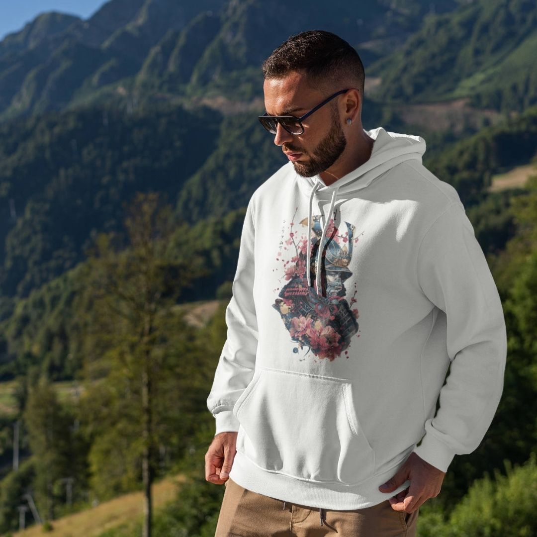 SAMURAI – Visible Sign Hoodie (Unisex, Off-White, Frontprint) | YAMASHITA