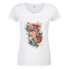 DRAGON & FLOWER – Visible Sign T-Shirt (Damen, Weiß) | YAMASHITA