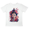 Japan Geisha Katana Premium T-Shirt "Geisha & Sword" im Tattoo-Style von YAMASHITA für Kinder in weiss