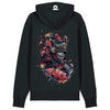 Japan Samurai Hoodie Unisex Damen Herren im Tattoo-Style von YAMASHITA in schwarz - Motiv hinten