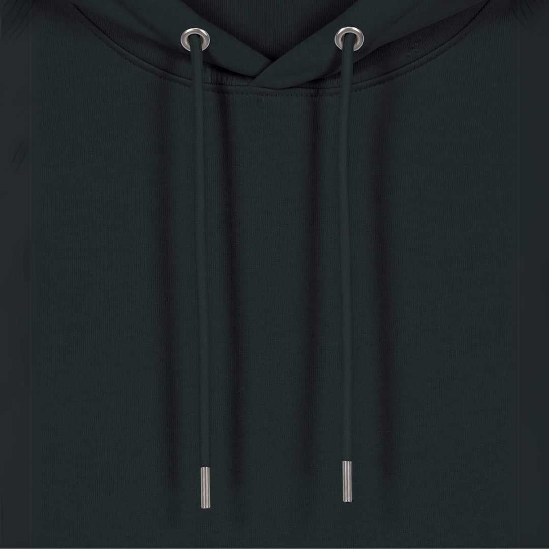 Japan Kirschblüten Hoodie Unisex Damen Herren "Cherry Blossom - Sakura" im Tattoo-Style von YAMASHITA in schwarz - Motiv hinten