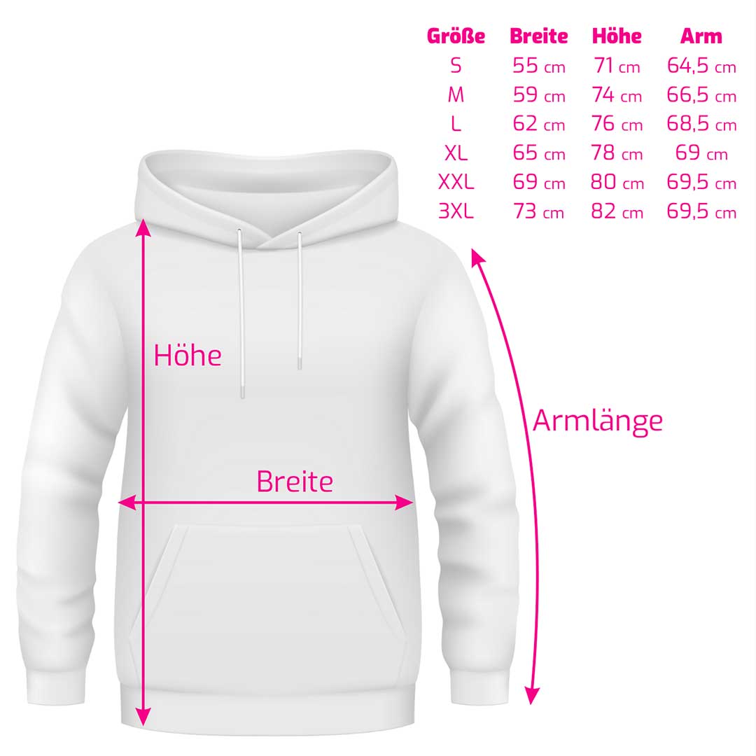 Japan Kirschblüten Hoodie Unisex Damen Herren "Cherry Blossom - Sakura" im Tattoo-Style von YAMASHITA in schwarz - Motiv hinten